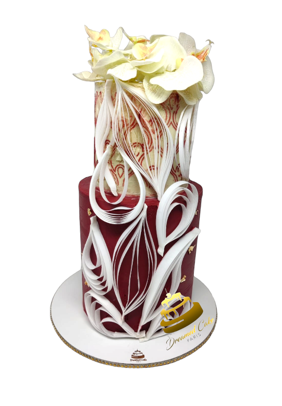 Dreamed Cake Bondoufle wedding cake rouge blanc
